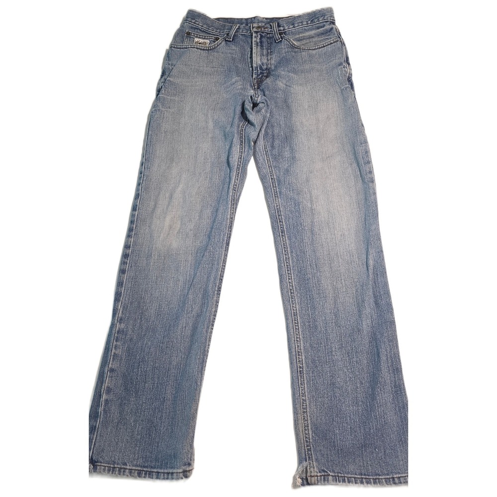Cinch Up Mens Light Wash Straight Leg Western Denim Jeans Blue 30x32 MB92834 015